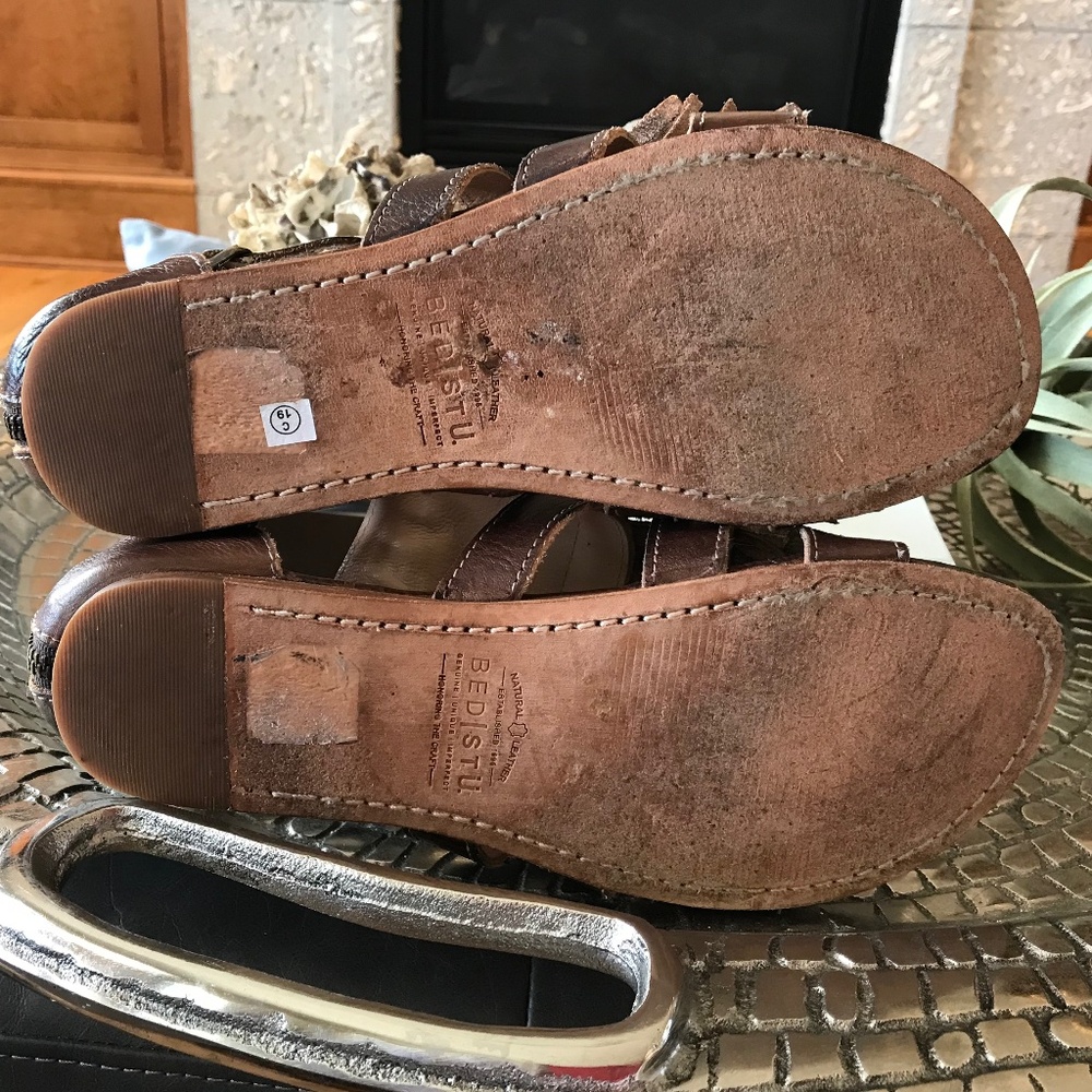 FESTIVAL 🔥MODERN BOHO SOFT COUNTRY COWGIRL LAYERED FRINGE LEATHER SANDALS - Picture 11 of 16